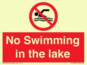 No Swimming in the lake